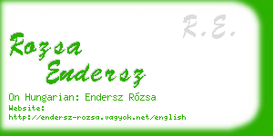 rozsa endersz business card